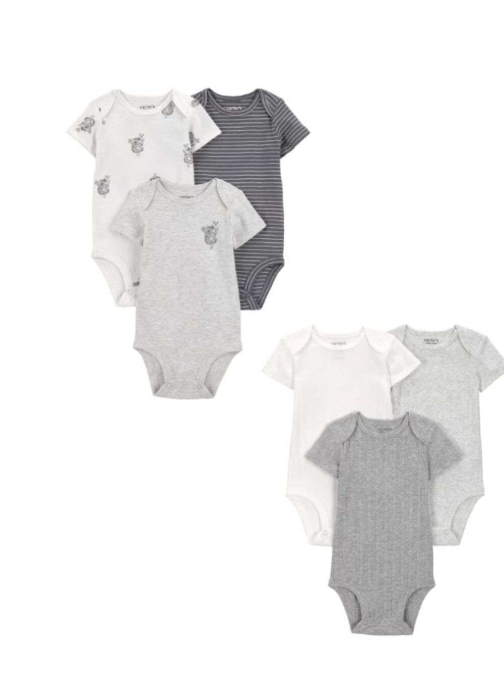 Carter’s Child of Mine 6-Pack Baby Bodysuits (Preemie)